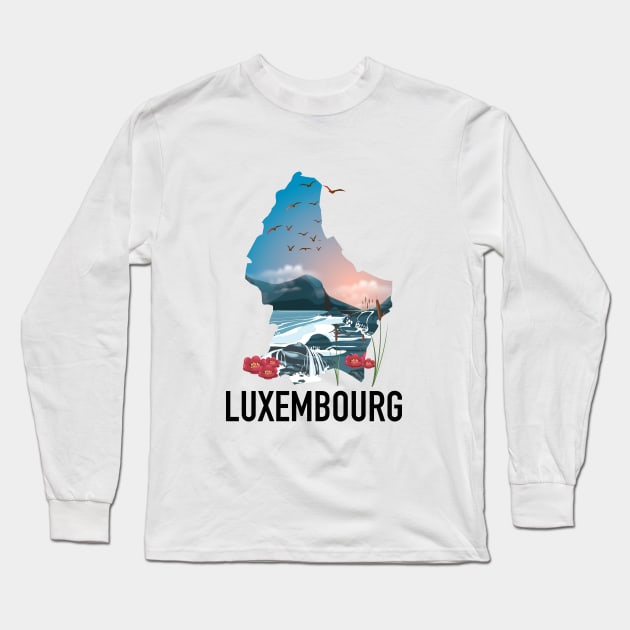 luxembourg Long Sleeve T-Shirt by nickemporium1